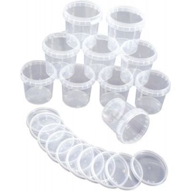 Achetez Lot de 10 pots vides 150ml avec couvercle 1499 pas cher sur Ma Rentrée Scolaire