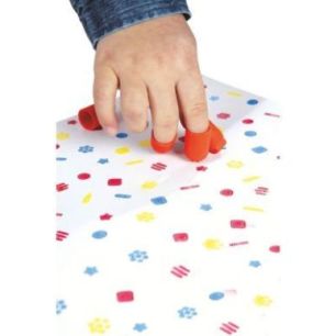 Achetez Set de 24 doigtiers en caoutchouc pour gouache. 8 modèles assortis 79900 pas cher sur Ma Re..