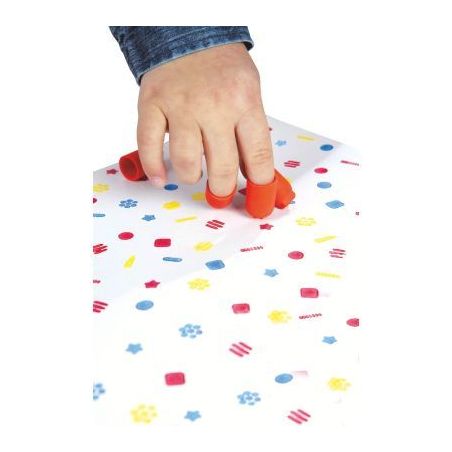 Achetez Set de 24 doigtiers en caoutchouc pour gouache. 8 modèles assortis 79900 pas cher sur Ma Re..