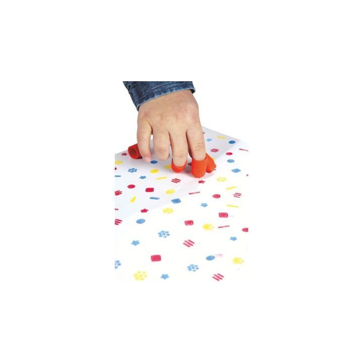 Set de 24 doigtiers en caoutchouc pour gouache. 8 modèles assortis 79900