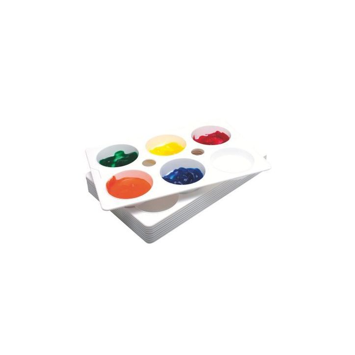 Lot de 10 palettes rectangulaires, divisées en 6 godets 76450