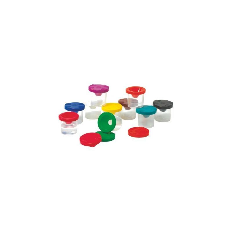 Achetez Lot de 10 godets anti-verse 125 ml. 10 couleurs assorties 77670 pas cher sur Ma Rentrée Sco..
