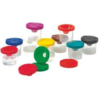 Achetez Lot de 10 godets anti-verse 125 ml. 10 couleurs assorties 77670 pas cher sur Ma Rentrée Sco..