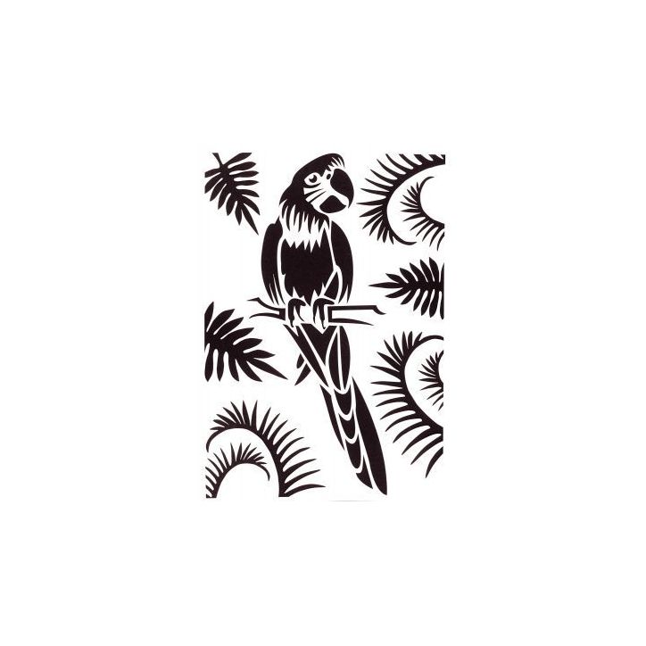 Lot de 6 pochoirs en plastique format A4, animaux sauvages 4704380XX