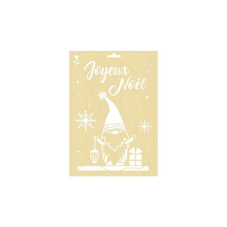 Lot de 3 pochoirs de Noël en plastique format A4 226117 GRAINE CRE