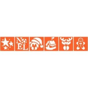 Achetez Paquet de 6 pochoirs en plastique thème Noël, lot n°2 225971 pas cher sur Ma Rentrée Sco..