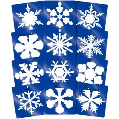 Achetez Lot de 12 pochoirs flocons de neige 1315989 pas cher sur Ma Rentrée Scolaire