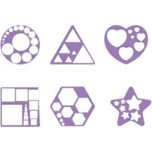 Achetez Lot de 6 pochoirs formes géométriques L730018 pas cher sur Ma Rentrée Scolaire