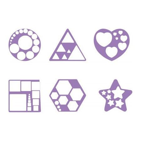 Achetez Lot de 6 pochoirs formes géométriques L730018 pas cher sur Ma Rentrée Scolaire