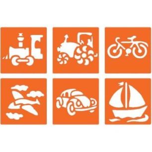 Achetez Paquet de 6 pochoirs en plastique, les transports 225000 GRAINE CRE pas cher sur Ma Rentrée..