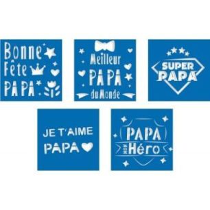 Achetez Lot de 5 pochoirs PAPA 1658 pas cher sur Ma Rentrée Scolaire