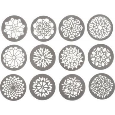 Achetez Lot de 12 pochoirs ronds Mandala 15093017 pas cher sur Ma Rentrée Scolaire
