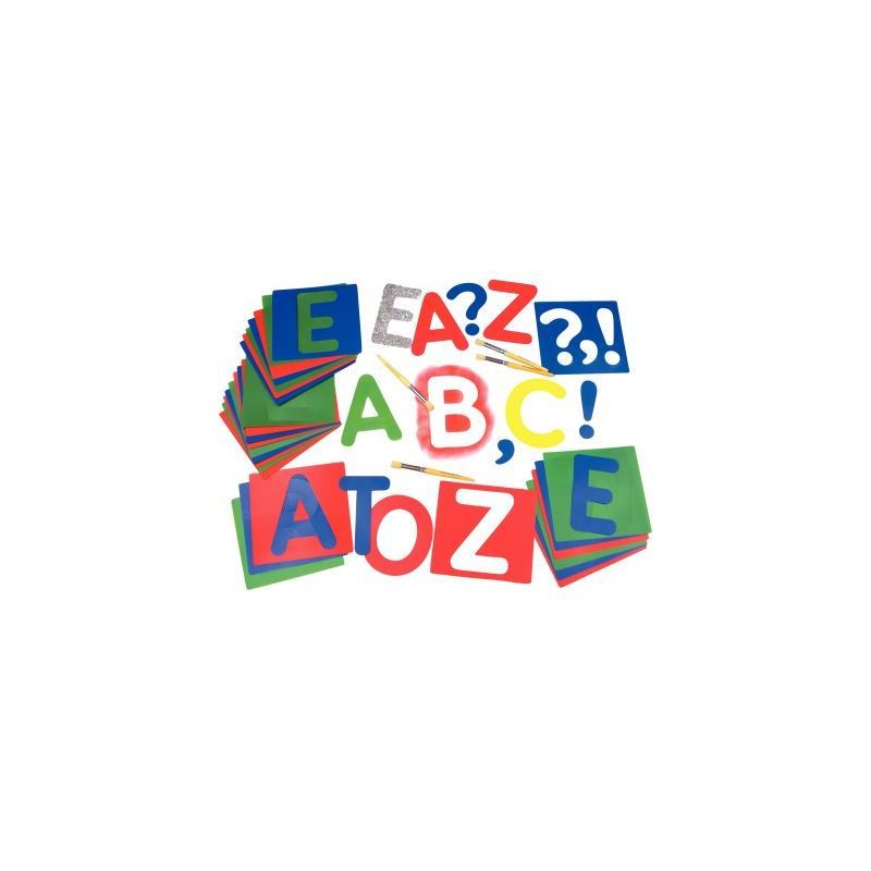 Achetez Paquet de 26 pochoirs alphabétiques majuscules 4007-27 pas cher sur Ma Rentrée Scolaire