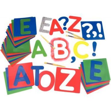 Achetez Paquet de 26 pochoirs alphabétiques majuscules 4007-27 pas cher sur Ma Rentrée Scolaire