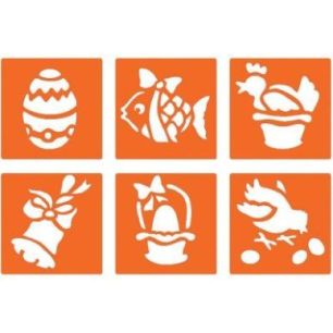 Achetez Paquet de 6 pochoirs en plastique, Pâques 225340 GRAINE CRE pas cher sur Ma Rentrée Scolai..