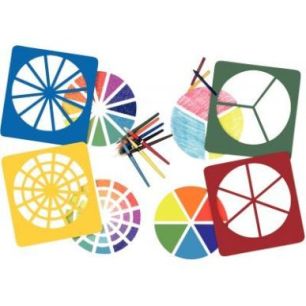 Achetez Lot de 4 pochoirs cercles et fractions 1310182 ROYLCO pas cher sur Ma Rentrée Scolaire