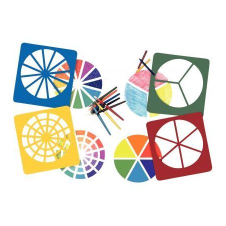 Achetez Lot de 4 pochoirs cercles et fractions 1310182 ROYLCO pas cher sur Ma Rentrée Scolaire