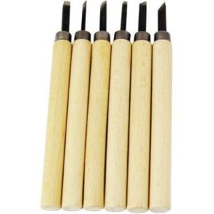 Lot de 6 gouges pour linogravure LC40313