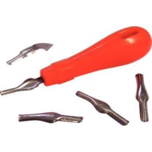 Achetez Set manche + 5 gouges assorties pour linogravure 792-6 pas cher sur Ma Rentrée Scolaire