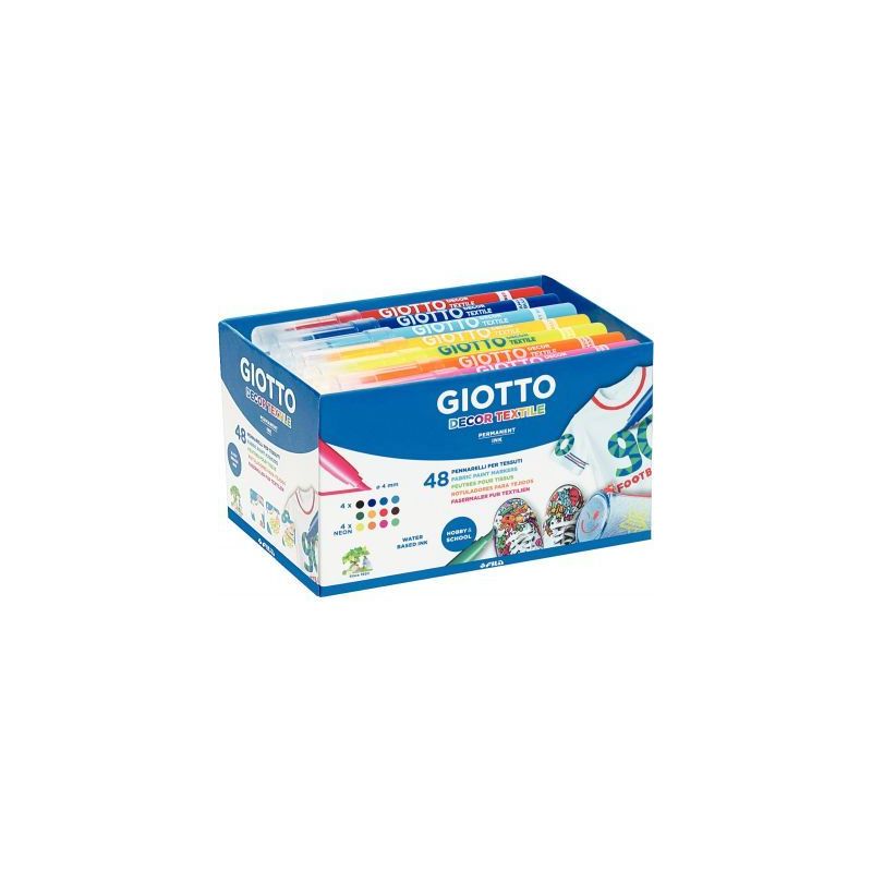 Achetez Schoolpack de 48 feutres textile pointe moyenne coloris assortis F494700 GIOTTO pas cher sur..