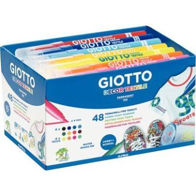 Achetez Schoolpack de 48 feutres textile pointe moyenne coloris assortis F494700 GIOTTO pas cher sur..