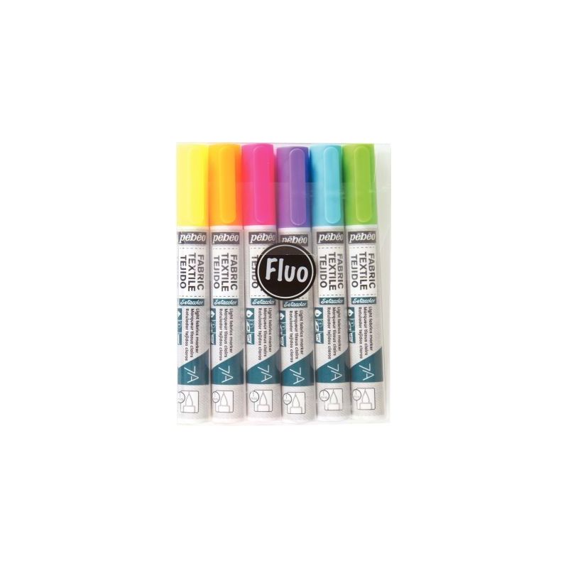 Achetez Pochette de 6 feutres pour tissus, couleurs fluorescentes assorties 803502 PEBEO pas cher su.. Achetez Pochette de 6 feutres pour tissus, couleurs fluorescentes assorties 803502 PEBEO pas cher su..