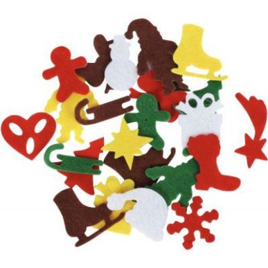 Achetez Sachet de 150 formes de Noël en feutrine adhésives L212968 pas cher sur Ma Rentrée Scolai..