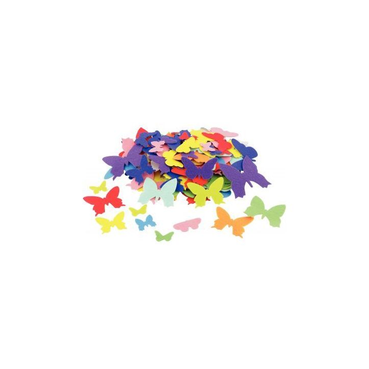 Sachet de 150 papillons en feutrine adhésives L217968