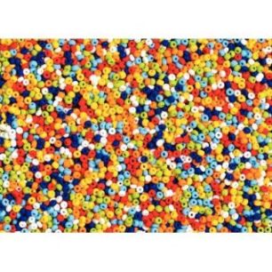 Achetez Bocal de 500 grammes de perles rocailles opaques cylindriques diamètre 5 mm assortis 1282/1..