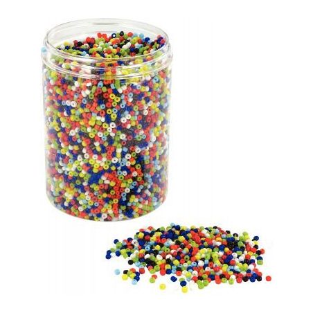 Achetez Bocal de 500 grammes de perles rocailles opaques diamètre 2,5 mm assortis 1278/16615 pas ch..