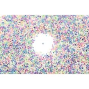 Achetez Bocal de 500 grammes de perles rocailles irisées diamètre 2,5 mm assortis 1281 pas cher su..