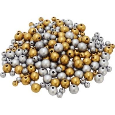 Achetez Seau de 600 perles en bois coloris Or et argent 2040 pas cher sur Ma Rentrée Scolaire