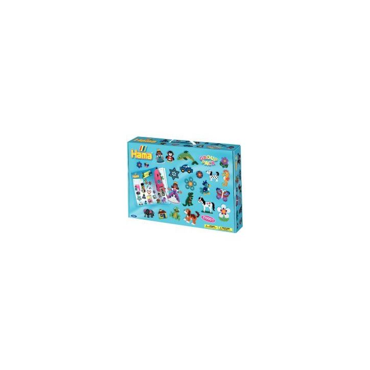 Valise collectivité, perles à repasser HAMA, taille midi, boite grand modèle 3096 HAMA