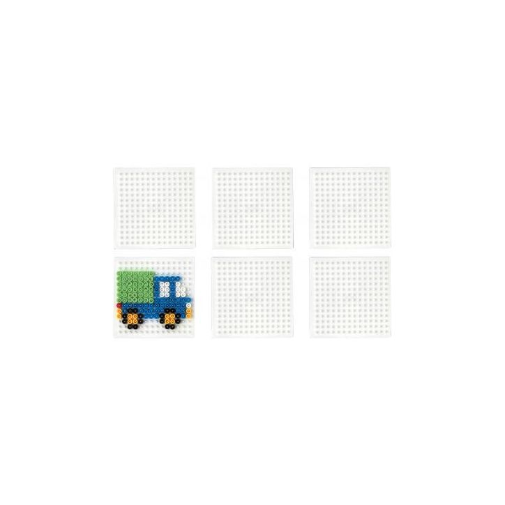 Sachet de 6 plaques carrées pour perles Hama taille midi 9008-77 HAMA
