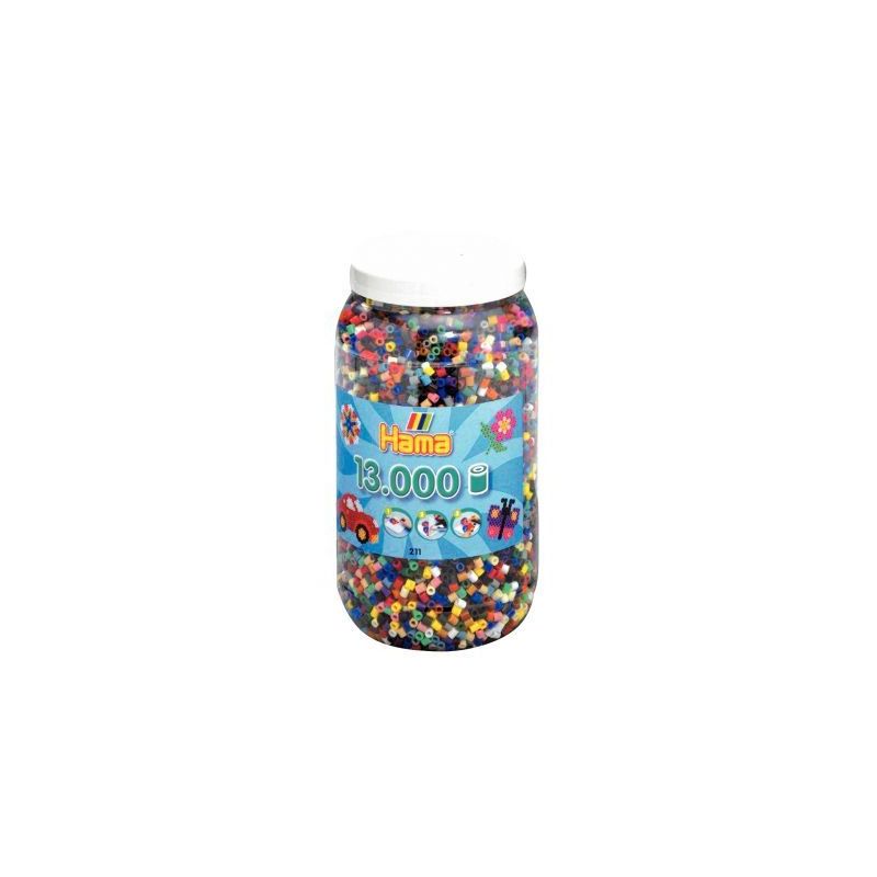 Achetez Pot de 13 000 perles Hama à repasser taille midi assorties 211-67 HAMA pas cher sur Ma Rent..