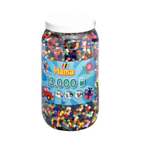 Achetez Pot de 13 000 perles Hama à repasser taille midi assorties 211-67 HAMA pas cher sur Ma Rent..