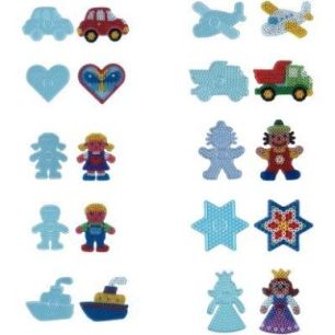 Achetez Sachet de 10 plaques préformées pour perles Hama taille maxi formes fantaisie 9008-88 HAMA..