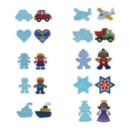 Achetez Sachet de 10 plaques préformées pour perles Hama taille maxi formes fantaisie 9008-88 HAMA..