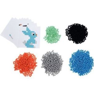 Achetez Sac de 1500 aquaperles et 10 modèles, format 3 x 3mm, en 5 coloris assortis L980001 pas che..