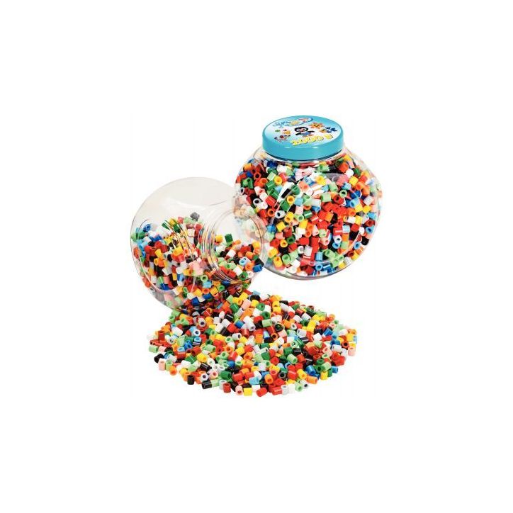 Pot de 2000 perles HAMA Maxi couleurs vives 8589 HAMA