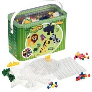 Achetez Baril environ 3 000 perles Hama à repasser taille maxi couleurs assorties avec accessoires ..