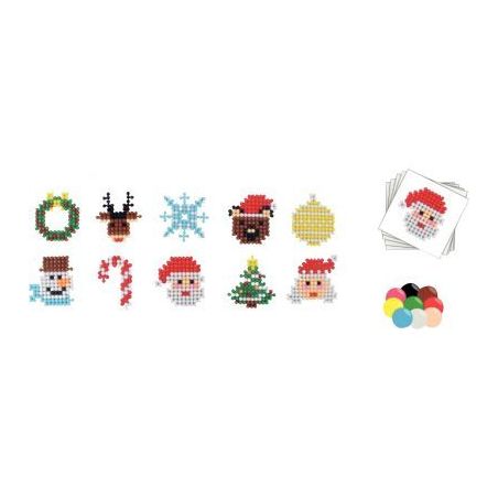 Achetez Sac de 1500 aqua perles 10 motifs thème Noel L980006 pas cher sur Ma Rentrée Scolaire