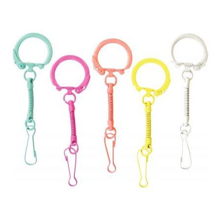 Achetez Sachet de 10 porte-clés coloris pop avec mousqueton 540112 pas cher sur Ma Rentrée Scolair..