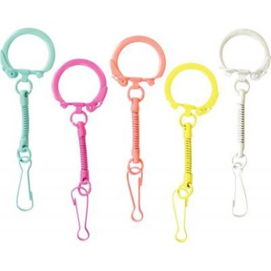 Achetez Sachet de 10 porte-clés coloris pop avec mousqueton 540112 pas cher sur Ma Rentrée Scolair..