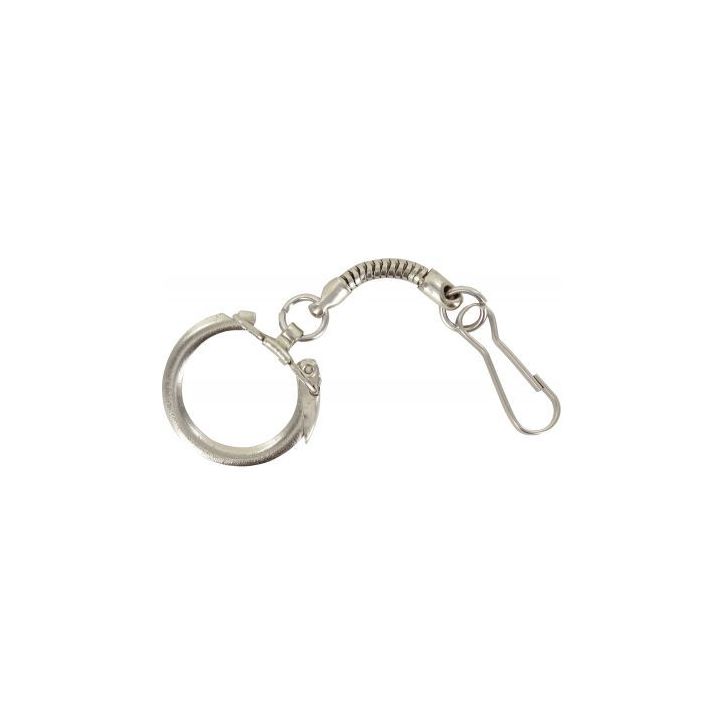 Sachet de 10 attaches porte clefs nickelées + mousquetons 1204