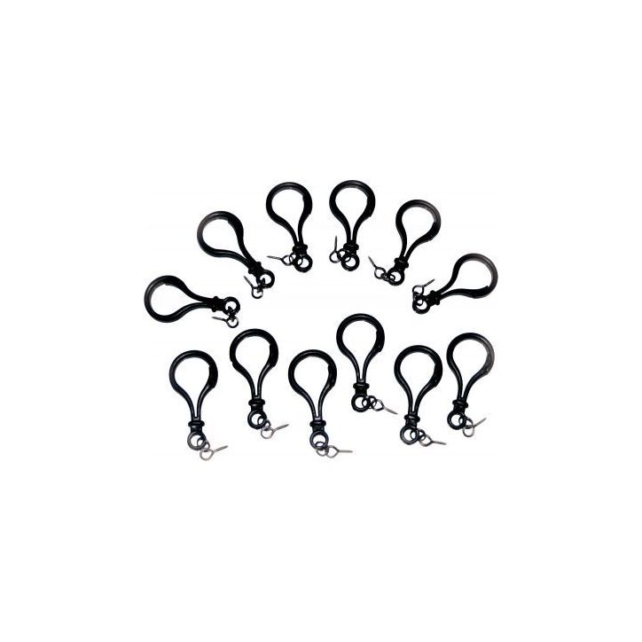 Lot de 12 mousquetons pour porte clés 210057