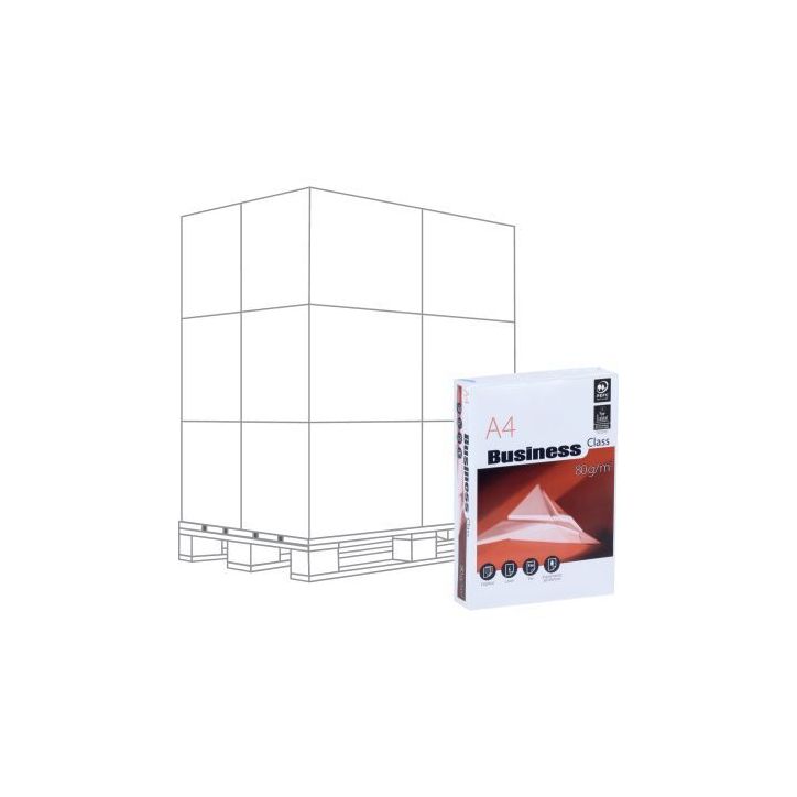 Palette 240 ramettes de 500f format A4 80g blanc BUSINESS 58431X240 BUSINESS