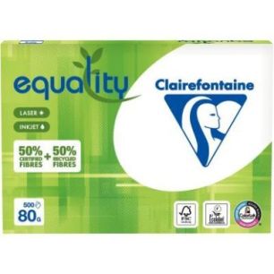 Achetez Ramette de 500 feuilles format A3 80g 50% recyclé EQUALITY 1501C CLAIREFONTAINE pas cher su..