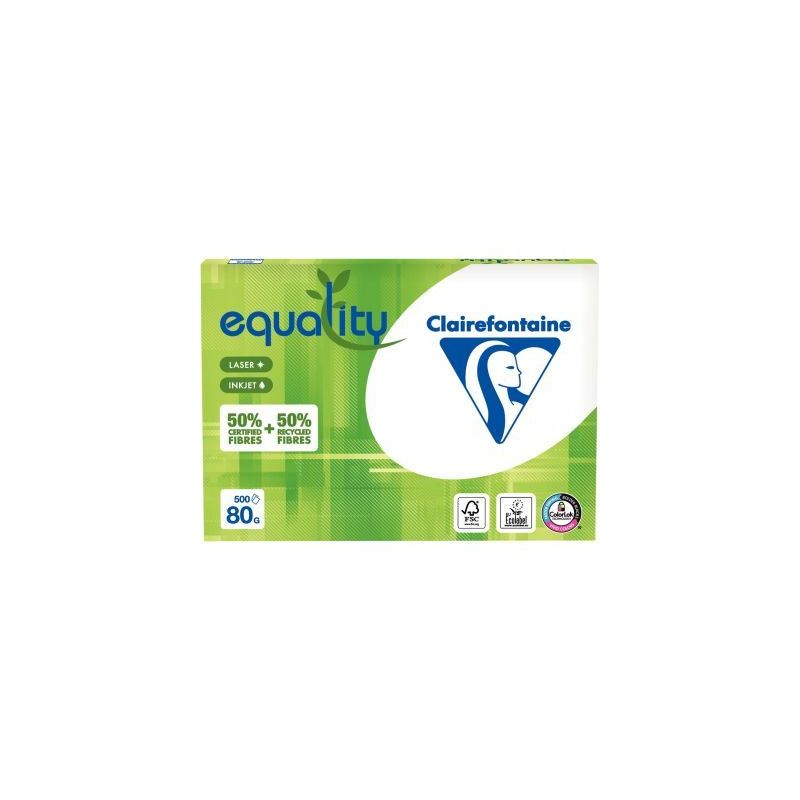 Achetez Ramette de 500 feuilles format A3 80g 50% recyclé EQUALITY 1501C CLAIREFONTAINE pas cher su..