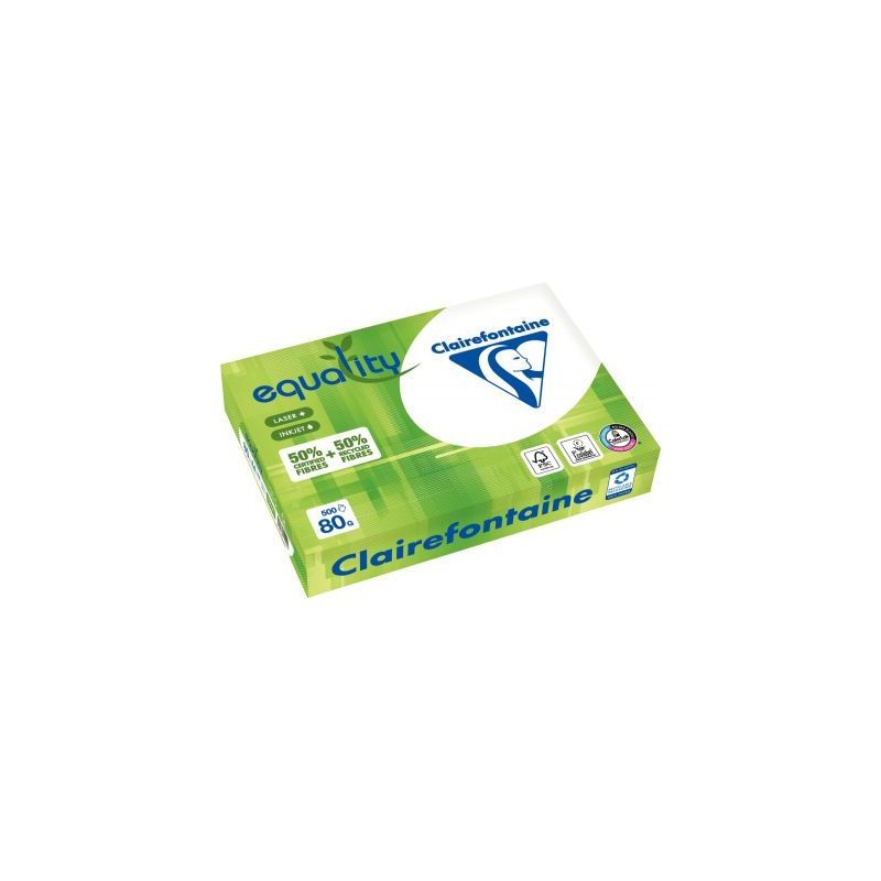 Achetez Ramette de 500 feuilles format A4 80g 50% recyclé EQUALITY 1502C CLAIREFONTAINE pas cher su.. Achetez Ramette de 500 feuilles format A4 80g 50% recyclé EQUALITY 1502C CLAIREFONTAINE pas cher su..